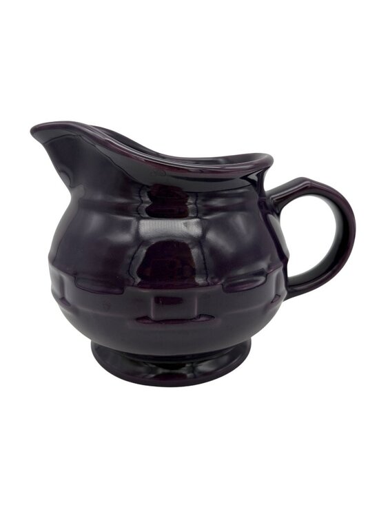 Longaberger Other - Longaberger Pottery Purple Creamer Pitcher Woven Traditions Stoneware Vintage